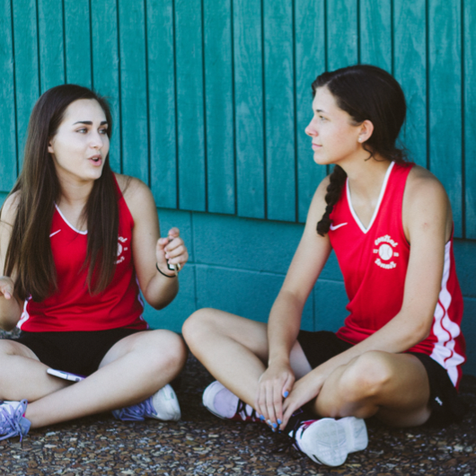 Picture of two female athletes