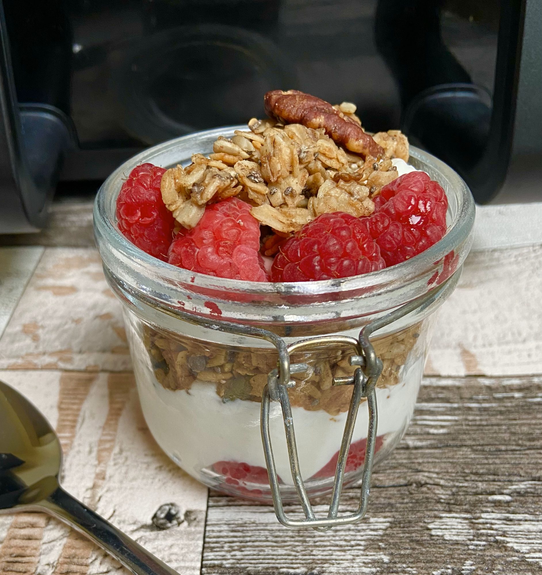 Air fryer granola recipe from Jenny's air fryer book