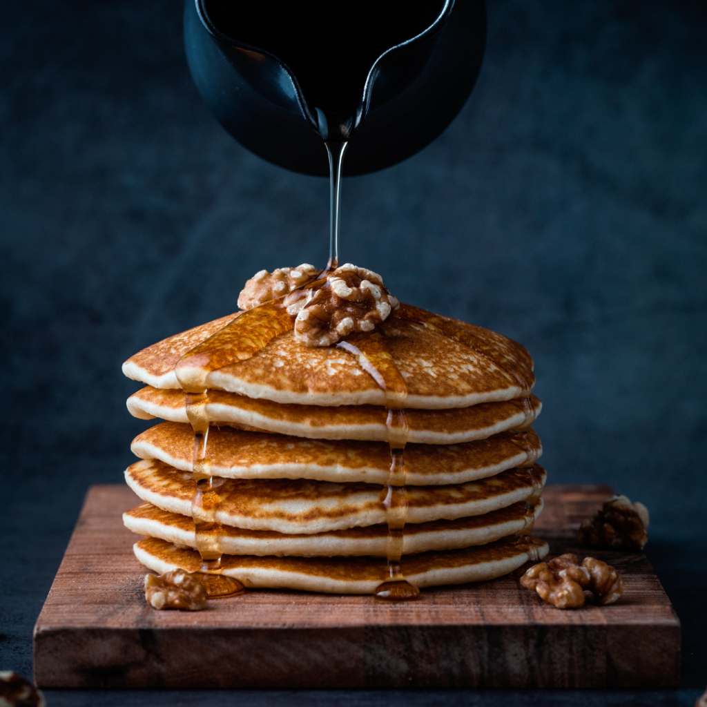 How to "veganise" your meals - picture of pancakes and recipe from Jenny's book